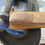 The nocks right after sanding, before rat-tail rasping