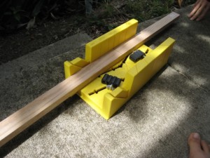 box, wood, and the clamps (small black pieces)